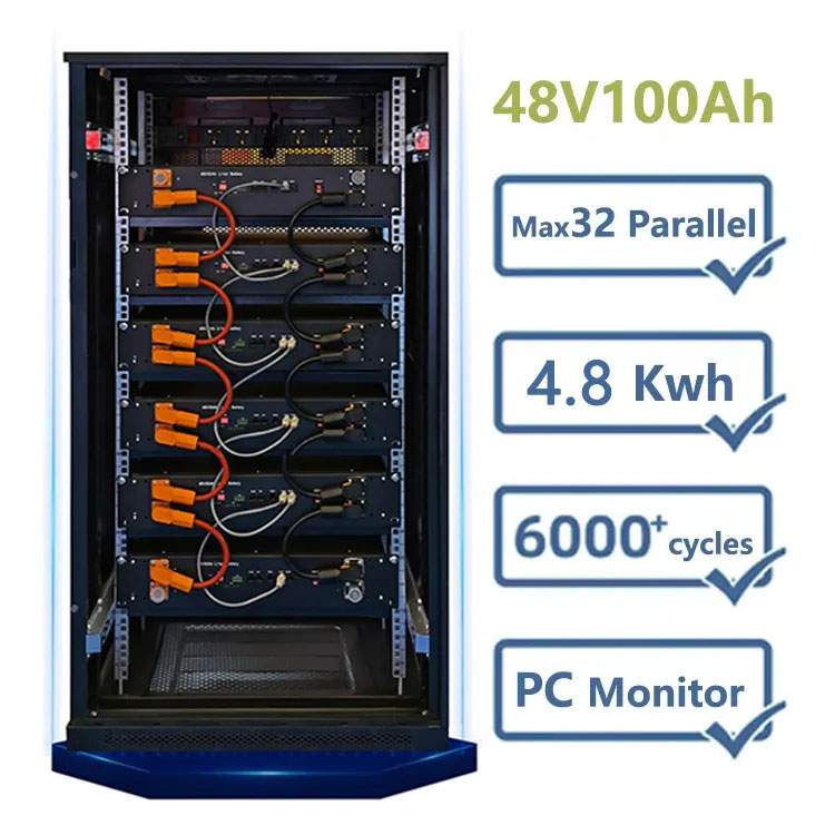 48V 100AH ​​र्याक मोडेल ऊर्जा भण्डारण लिथियम ब्याट्री